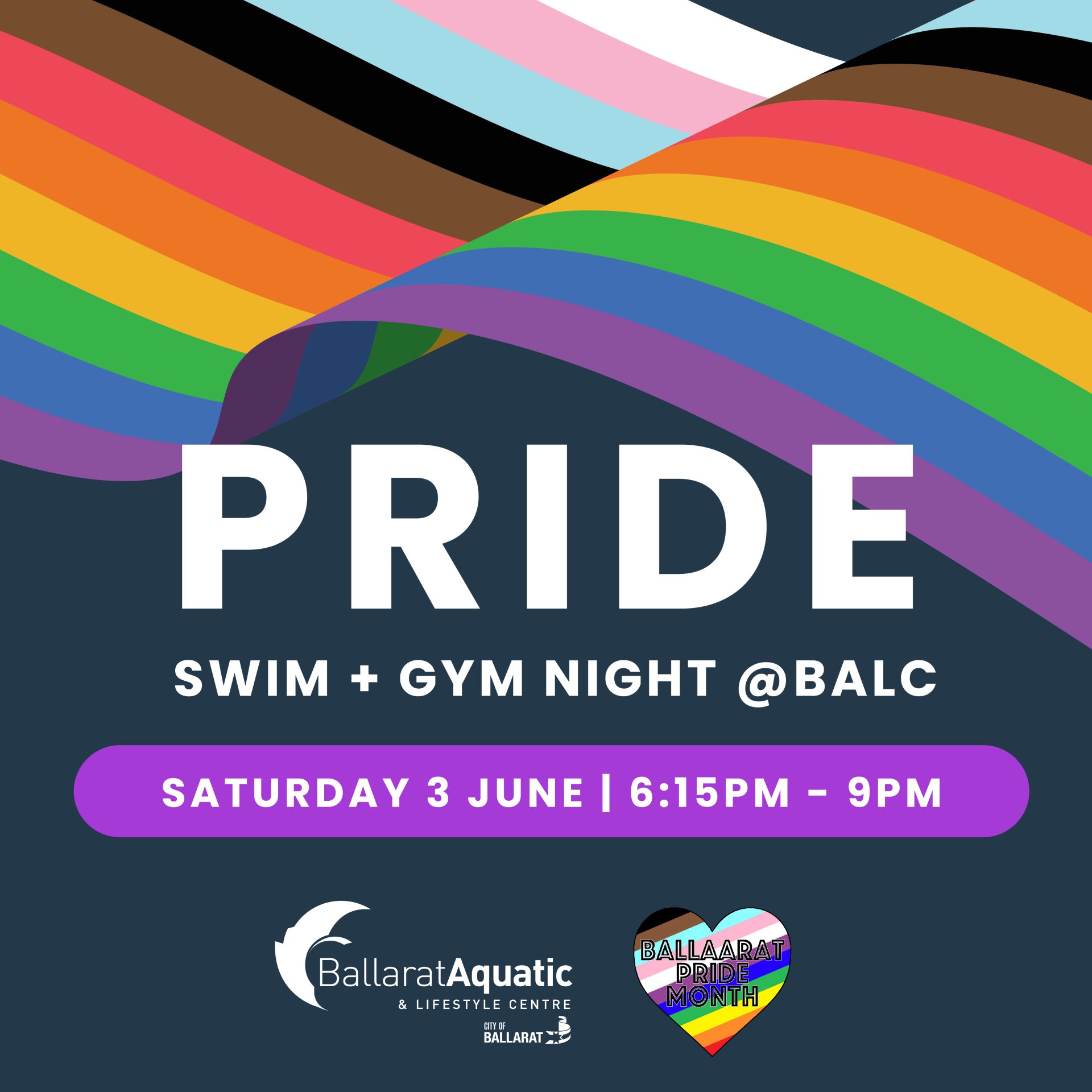 Pride Swim + Gym Night Ballarat Aquatic & Lifestyle Centre